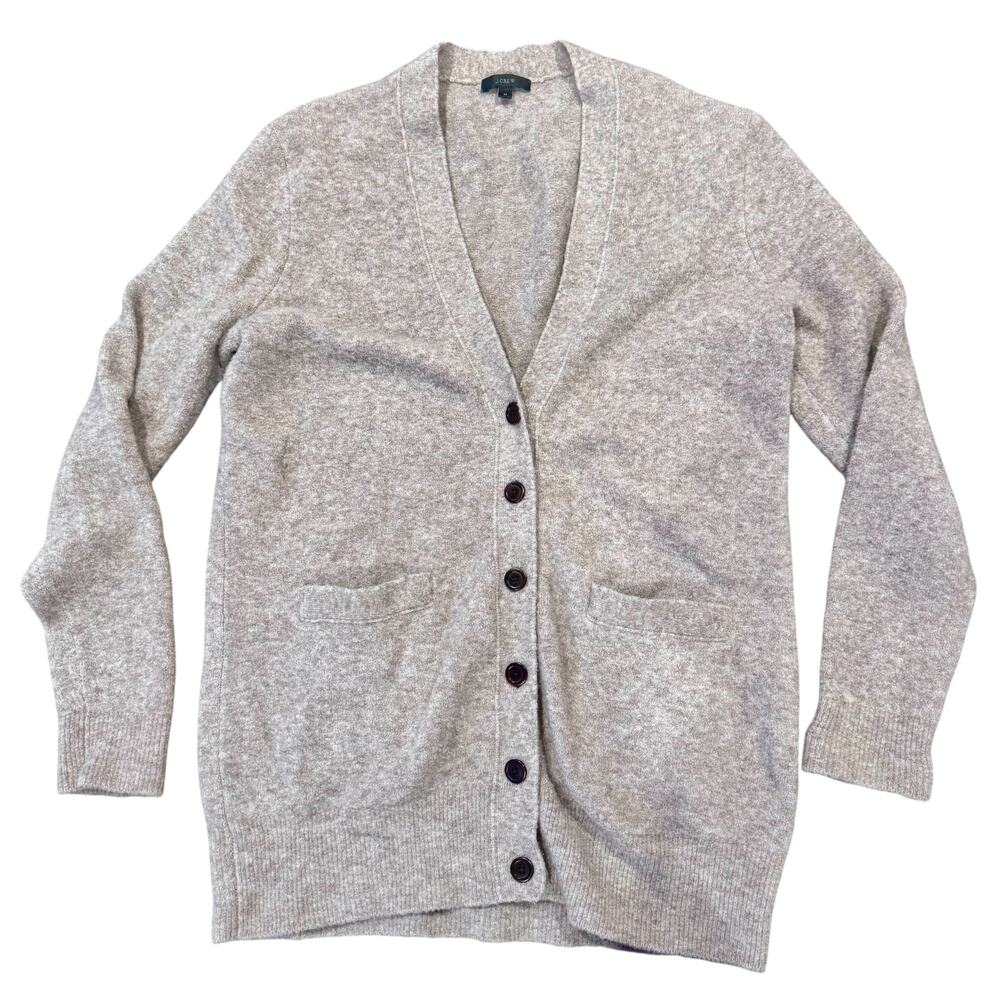 J. Crew Dusty Rose Pink Wool Blend Stretch Cozy Soft Sweater Cardigan Medium